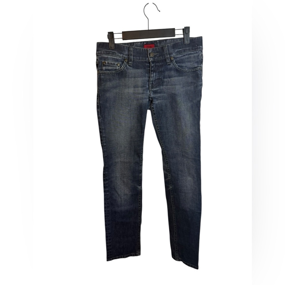 Hugo Boss Dark Wash Low Rise Straight Leg Jeans
